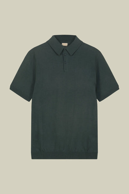 Men's regular fit 100% cotton knitted polo shirt