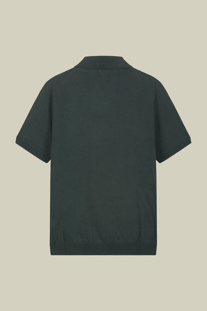 Men's regular fit 100% cotton knitted polo shirt