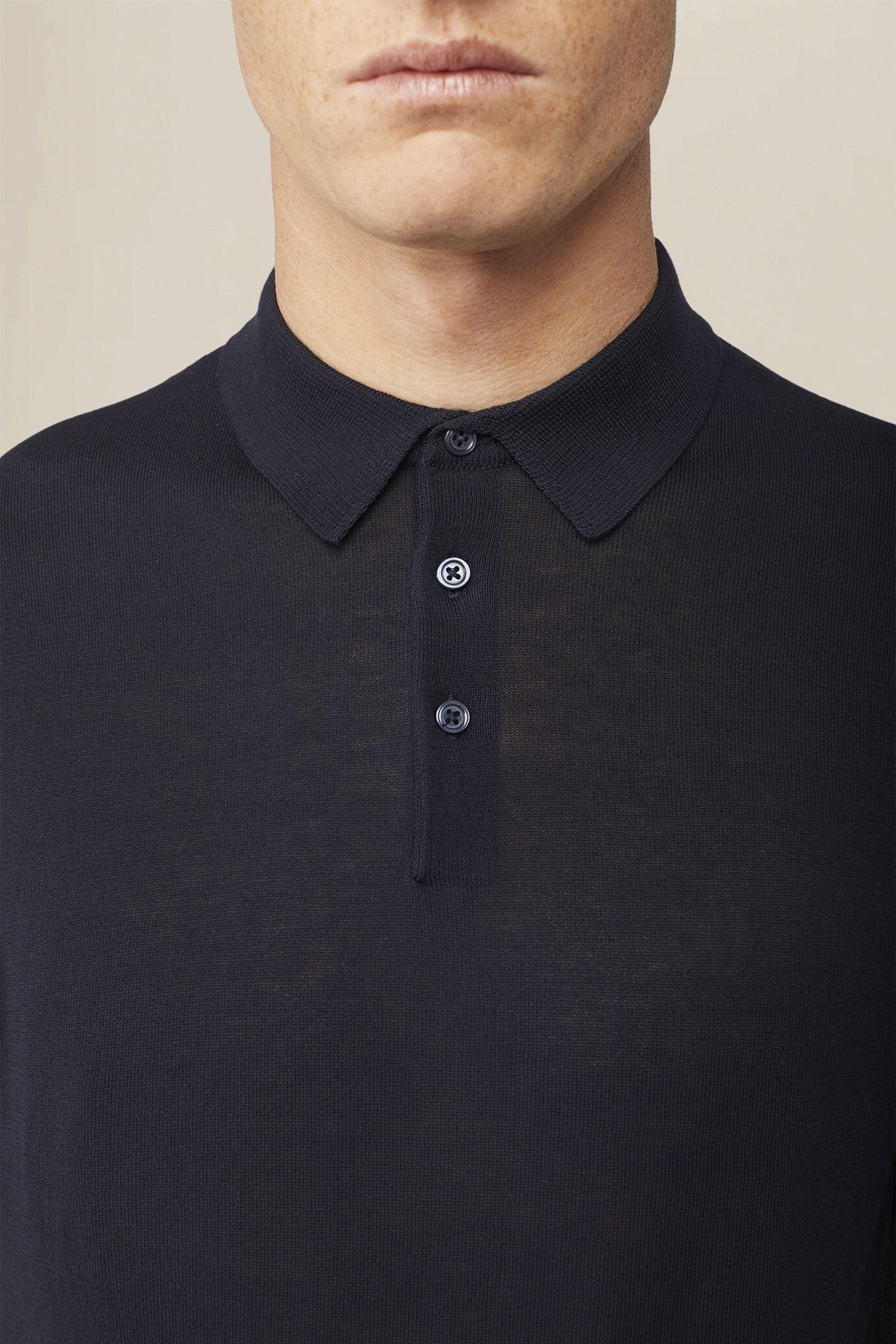 Men's regular fit 100% cotton knitted polo shirt