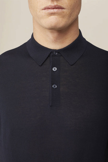 Men's regular fit 100% cotton knitted polo shirt