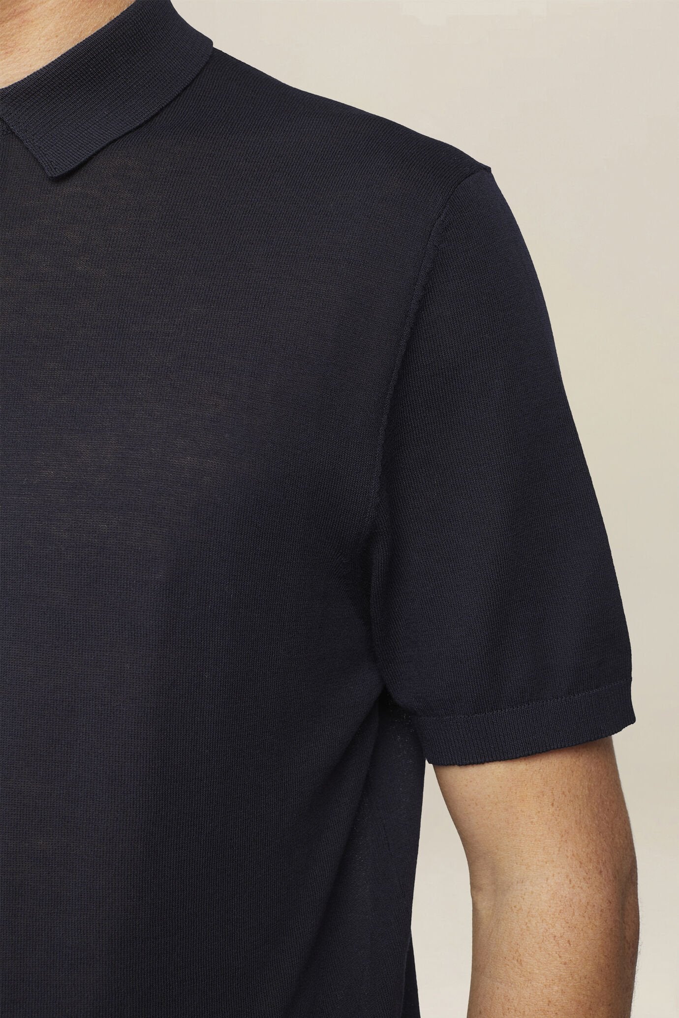 Men's regular fit 100% cotton knitted polo shirt