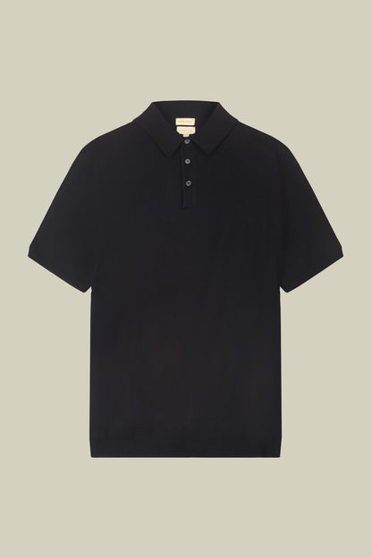 Men's regular fit 100% cotton knitted polo shirt