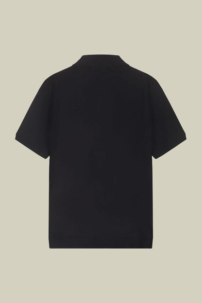 Men's regular fit 100% cotton knitted polo shirt