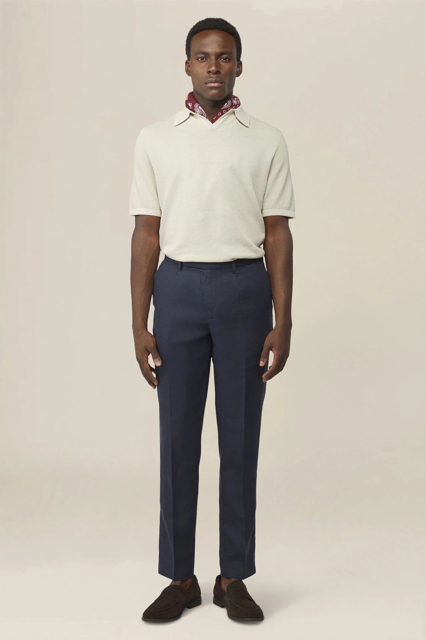 Men's polo shirt in 100% cotton honeycomb knit with Derby collar