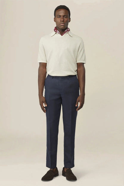 Men's polo shirt in 100% cotton honeycomb knit with Derby collar