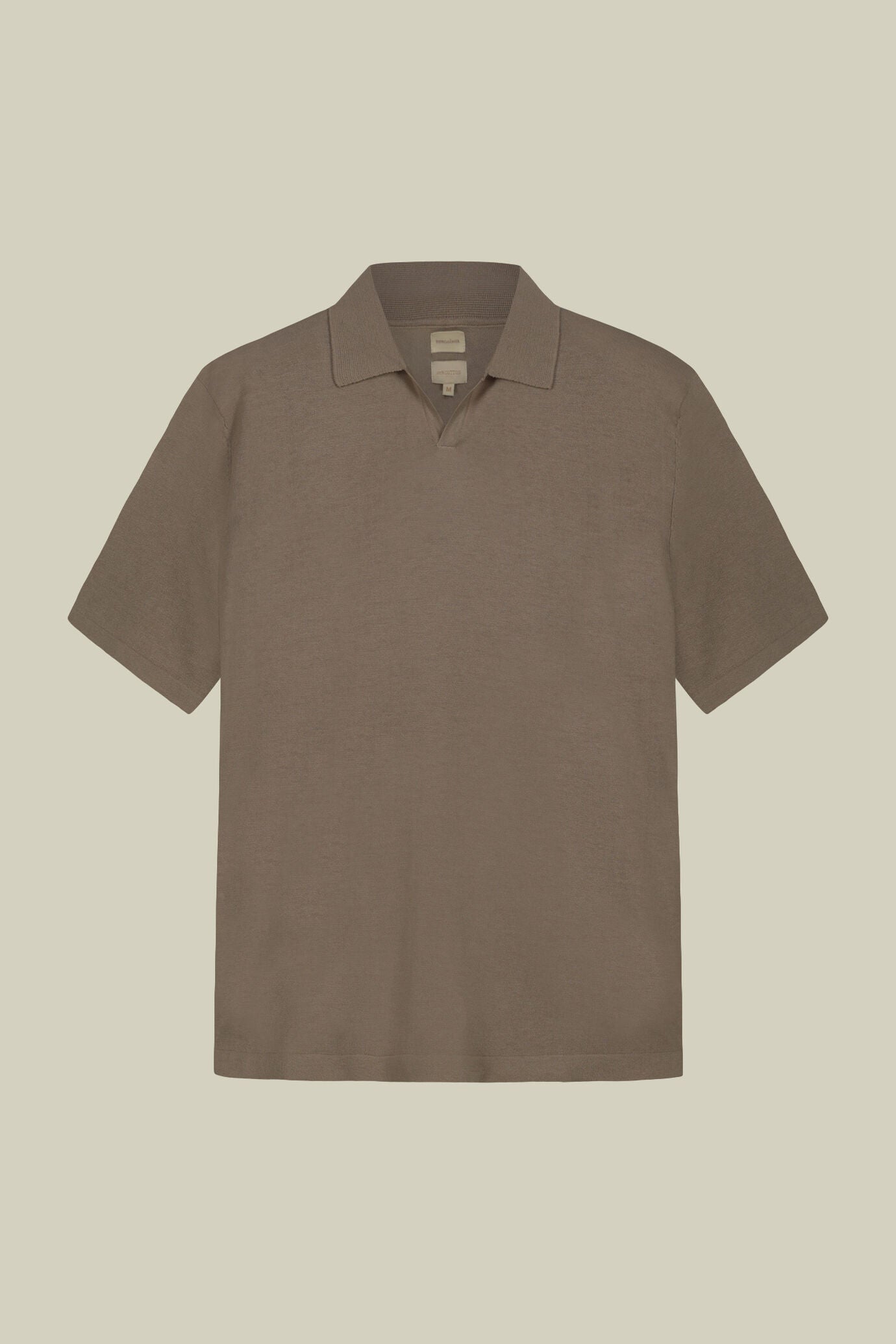 Men's 100% cotton knit polo shirt with Derby collar