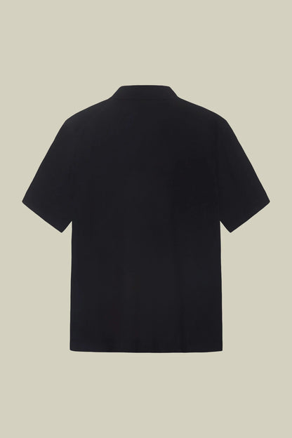 Men's 100% cotton knit polo shirt with Derby collar