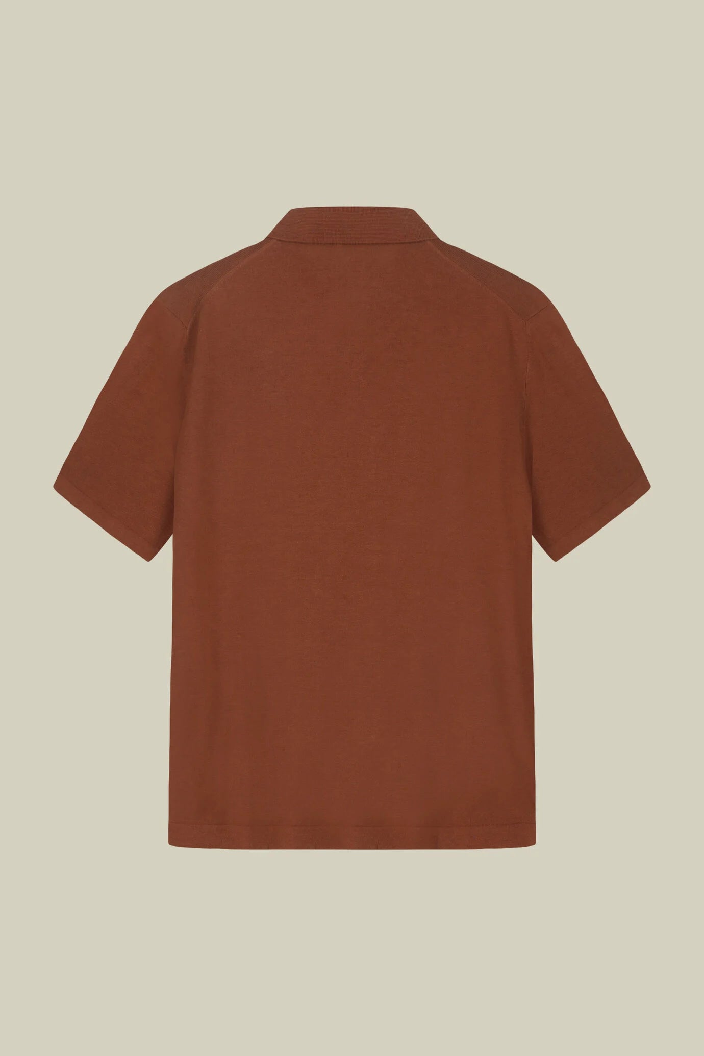 Men's 100% cotton knit polo shirt with Derby collar