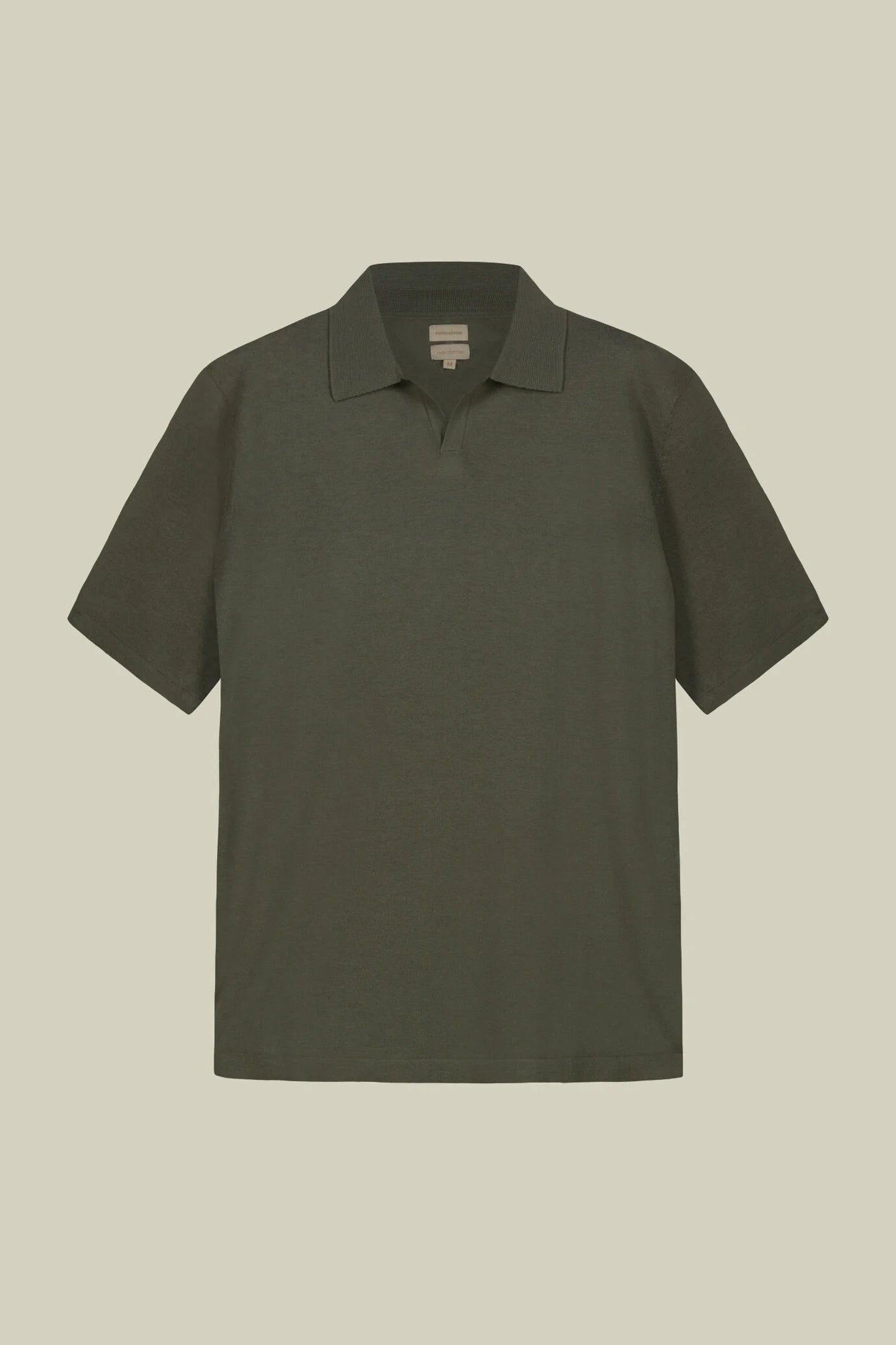 Men's 100% cotton knit polo shirt with Derby collar
