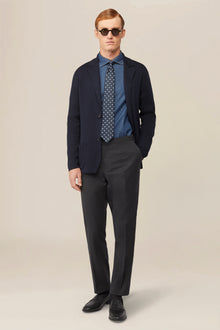 Men's single-breasted cardigan in 100% cotton Milano knit