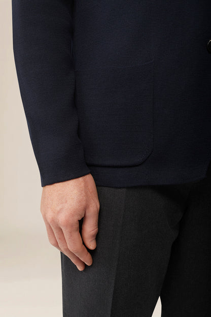 Men's single-breasted cardigan in 100% cotton Milano knit