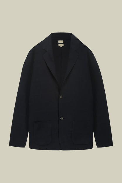 Men's single-breasted cardigan in 100% cotton Milano knit