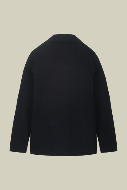 Men's single-breasted cardigan in 100% cotton Milano knit