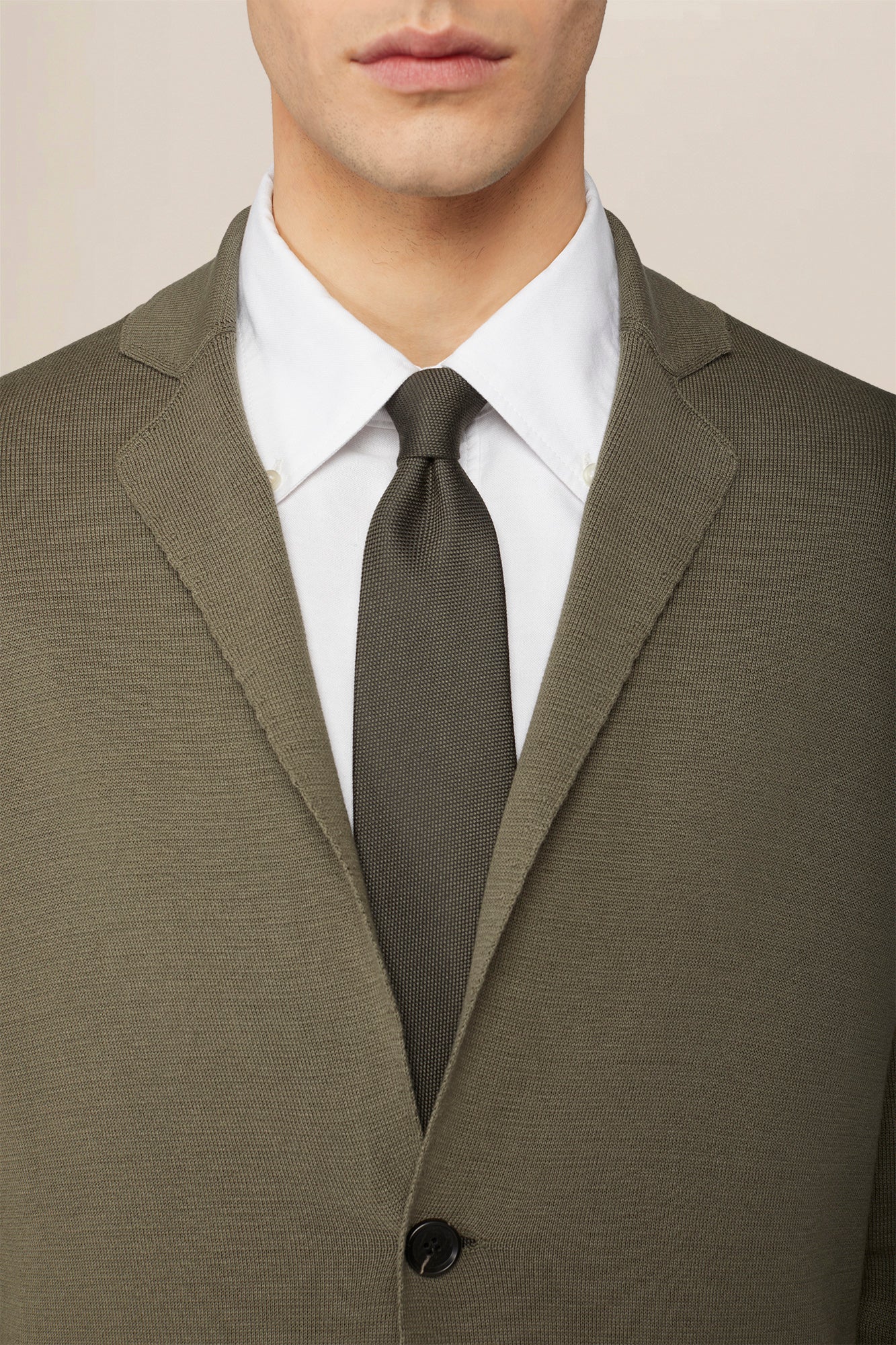 Men's single-breasted cardigan in 100% cotton Milano knit