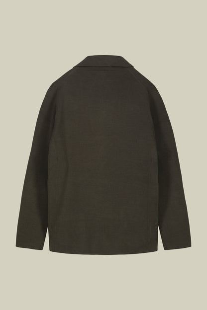 Men's single-breasted cardigan in 100% cotton Milano knit