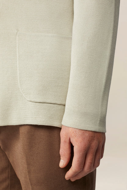 Men's double-breasted cardigan in 100% cotton Punto Milano knit