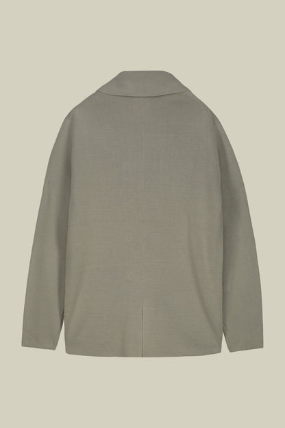 Men's double-breasted cardigan in 100% cotton Punto Milano knit