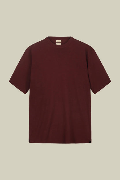 Men's knitted T-shirt in 100% cotton crepe