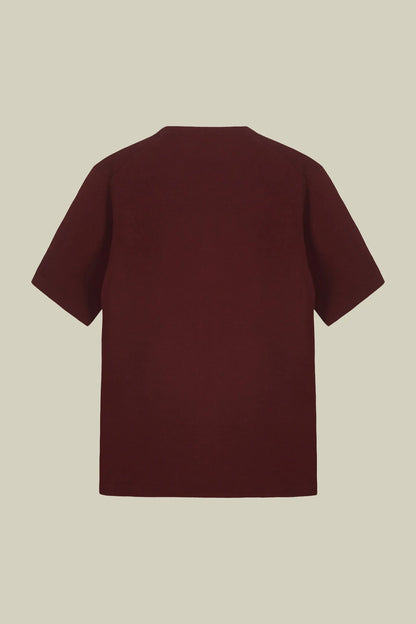 Men's knitted T-shirt in 100% cotton crepe