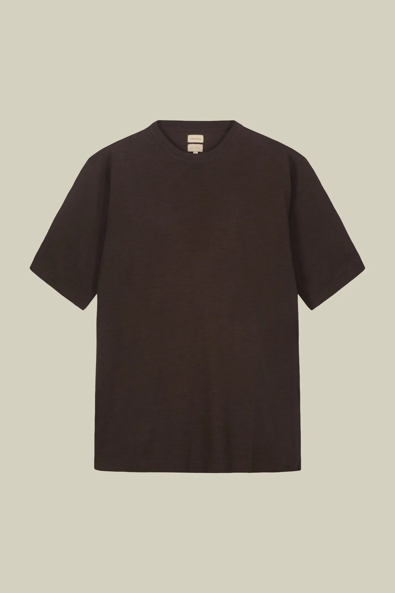 Men's knitted T-shirt in 100% cotton crepe