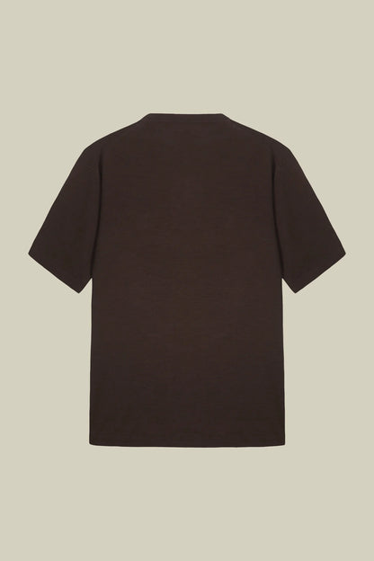 Men's knitted T-shirt in 100% cotton crepe