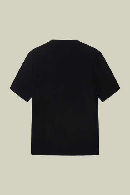 Men's knitted T-shirt in 100% cotton crepe