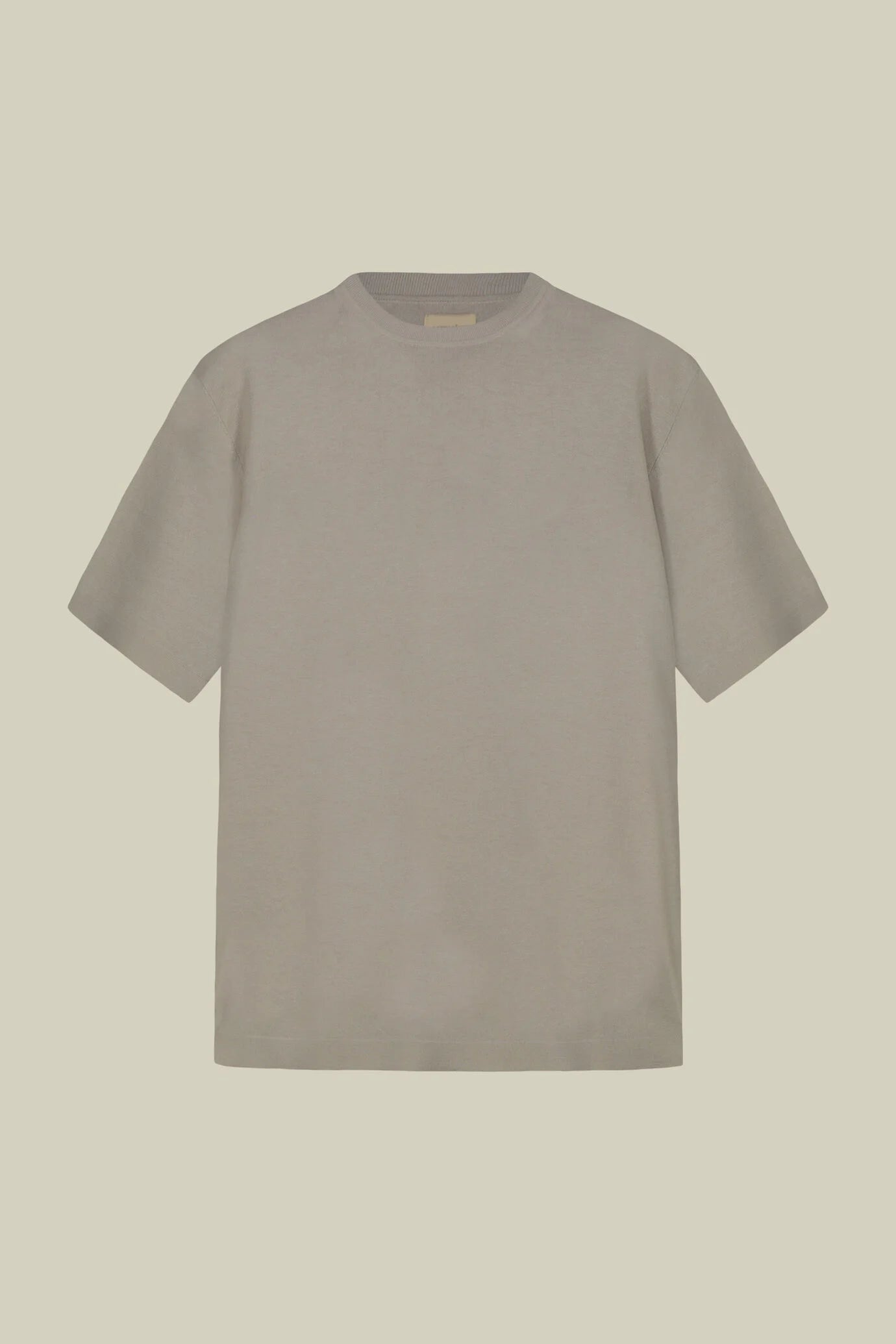 Men's knitted T-shirt in 100% cotton crepe