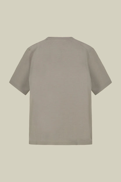 Men's knitted T-shirt in 100% cotton crepe