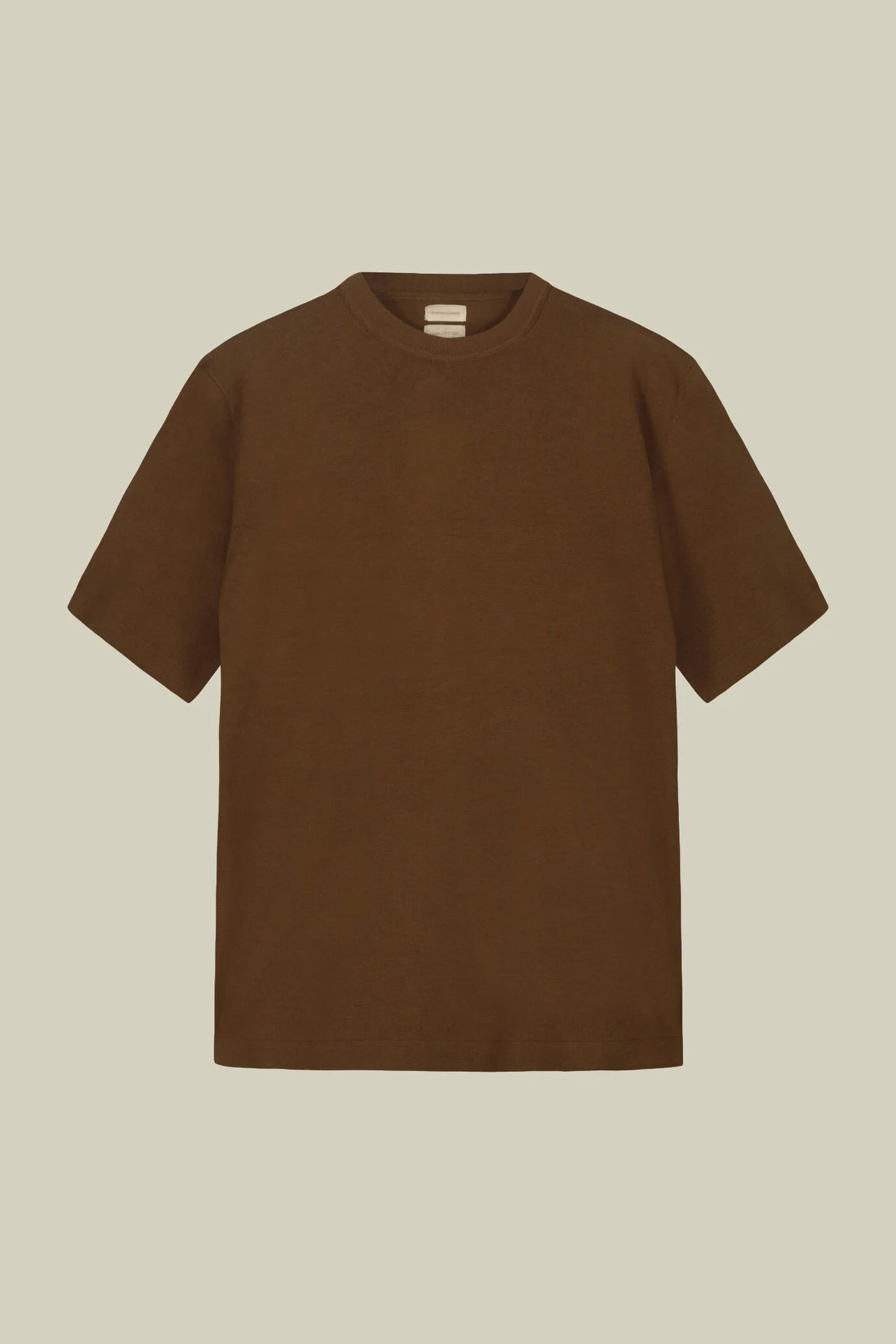 Men's knitted T-shirt in 100% cotton crepe