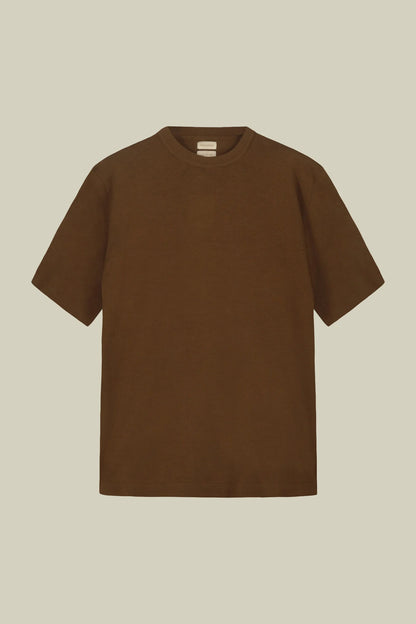 Men's knitted T-shirt in 100% cotton crepe