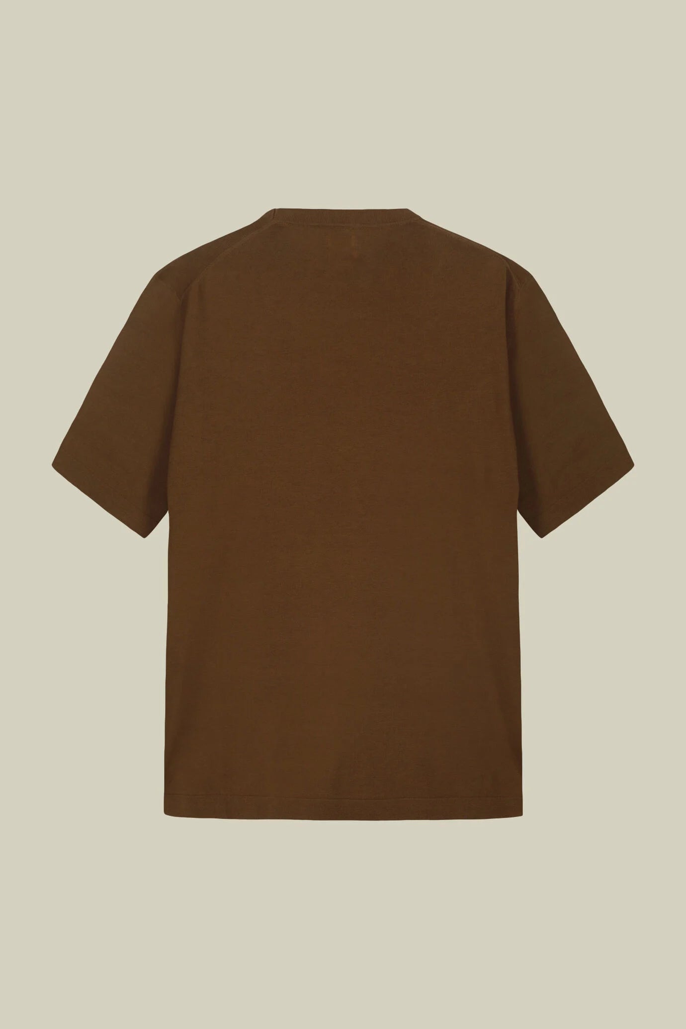 Men's knitted T-shirt in 100% cotton crepe