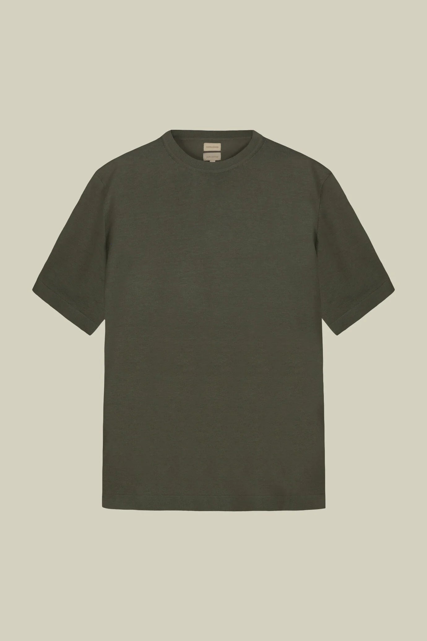 Men's knitted T-shirt in 100% cotton crepe