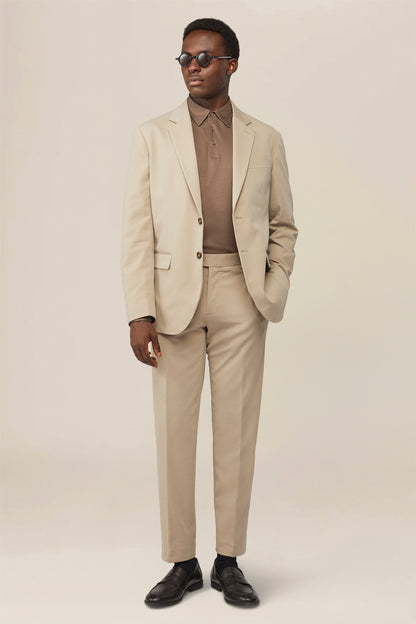 Men's regular fit jersey trousers