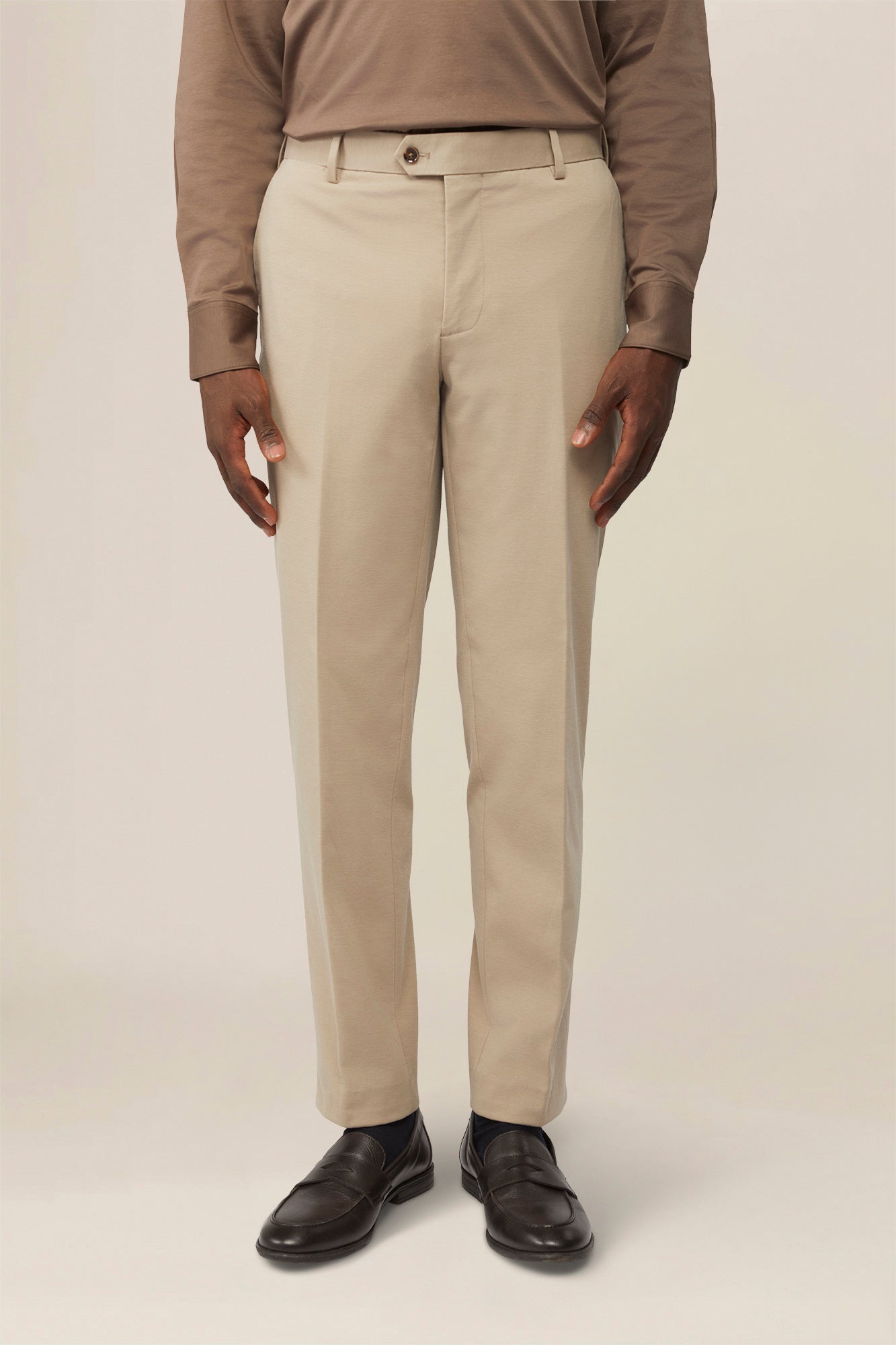 Men's regular fit jersey trousers