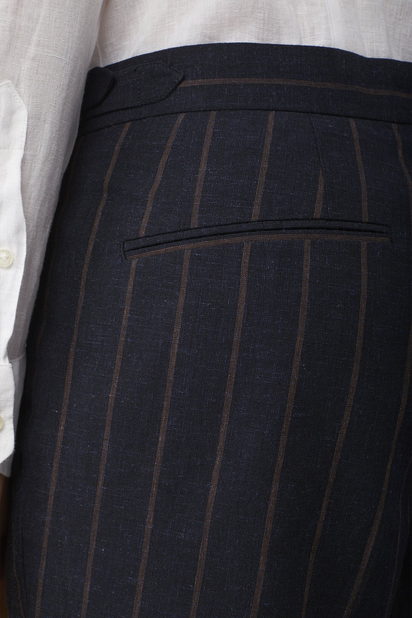 Men's regular fit pinstriped trousers