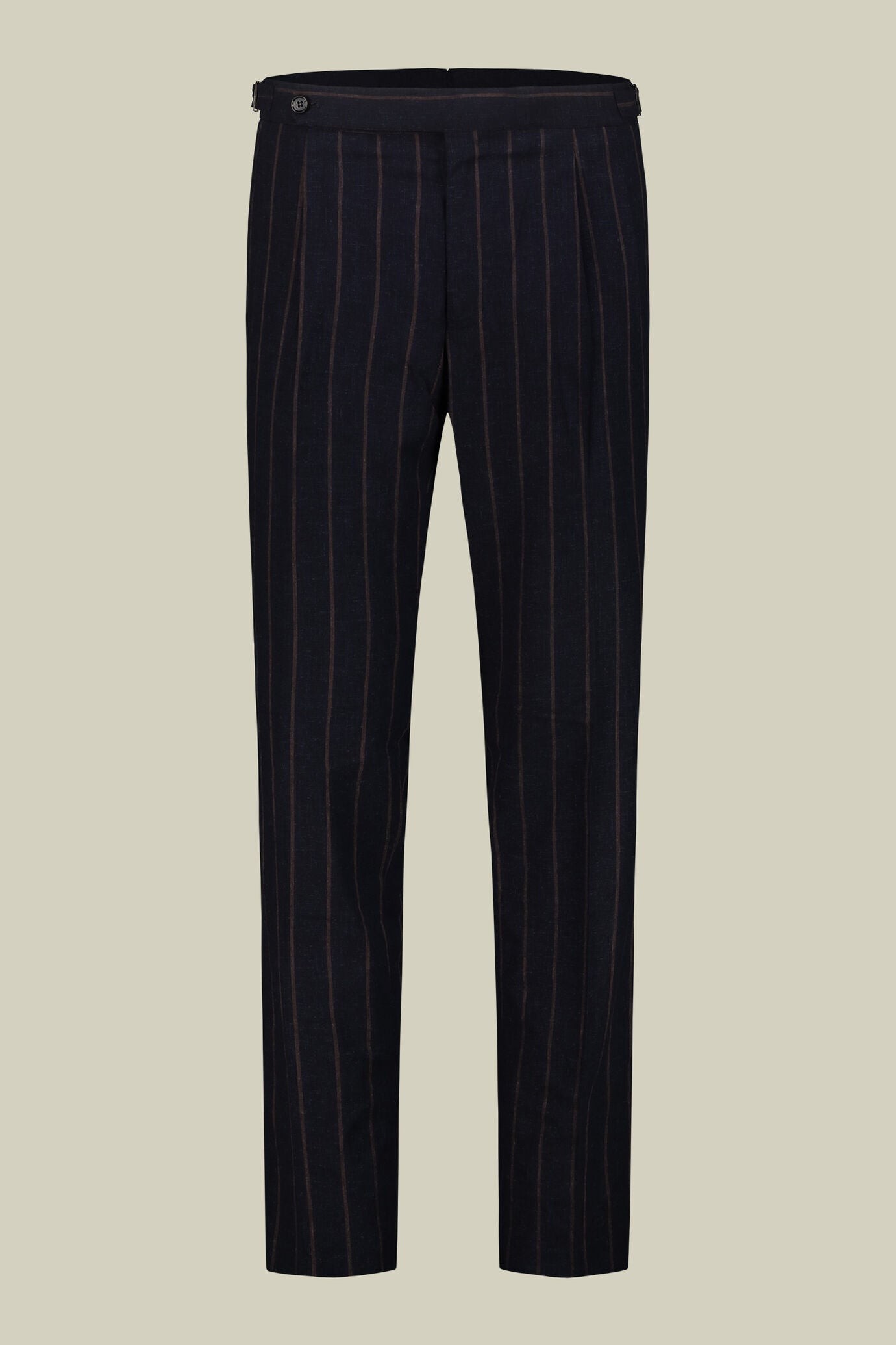 Men's regular fit pinstriped trousers
