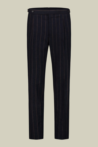 Men's regular fit pinstriped trousers