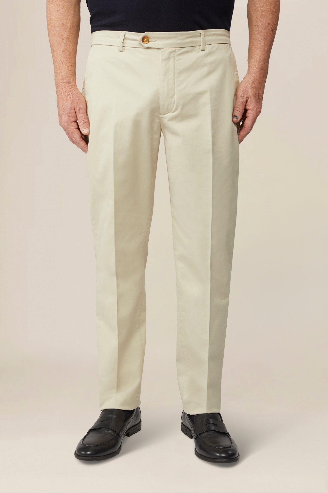 Men's classic regular fit chino trousers