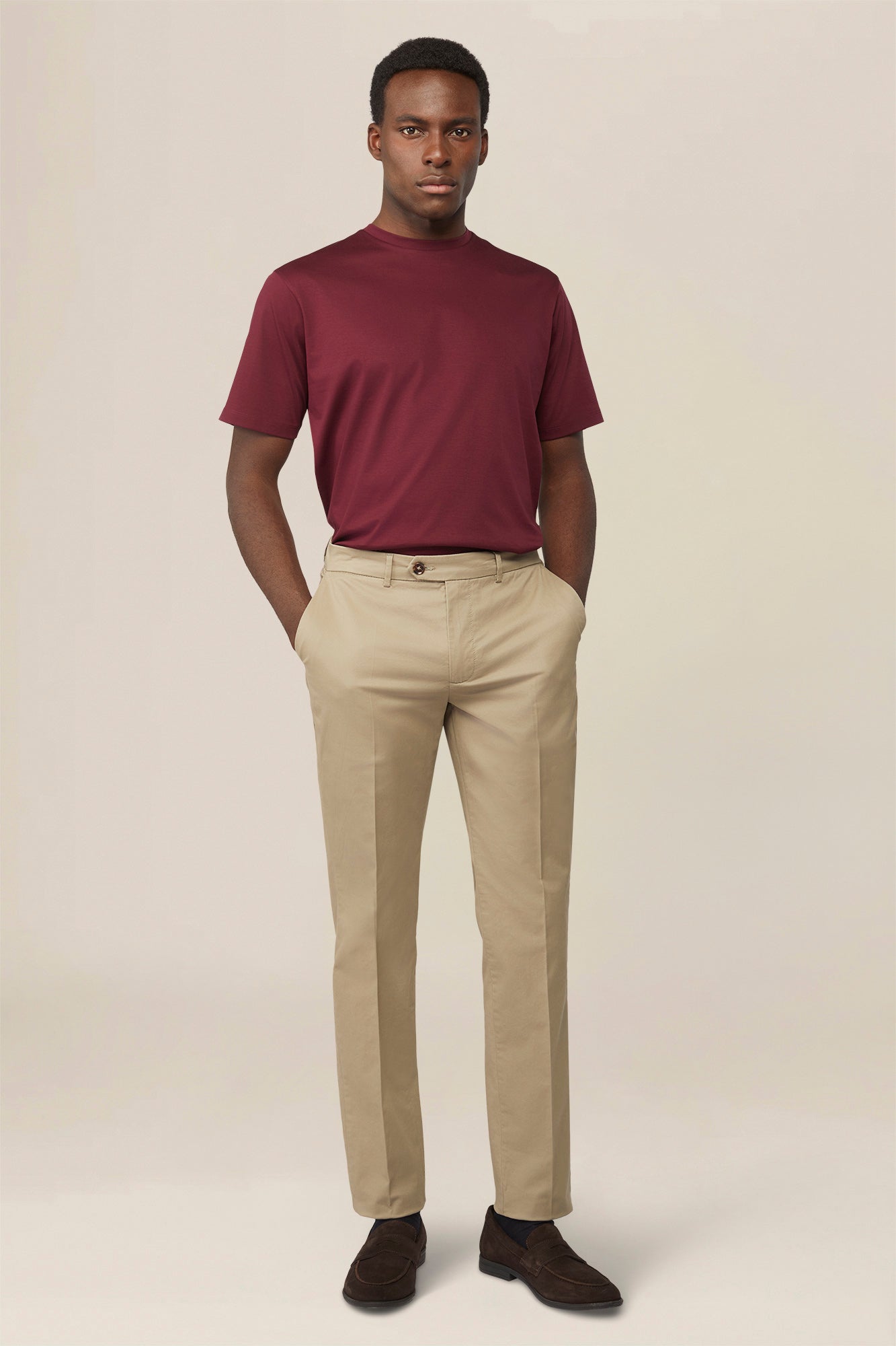 Men's classic regular fit chino trousers