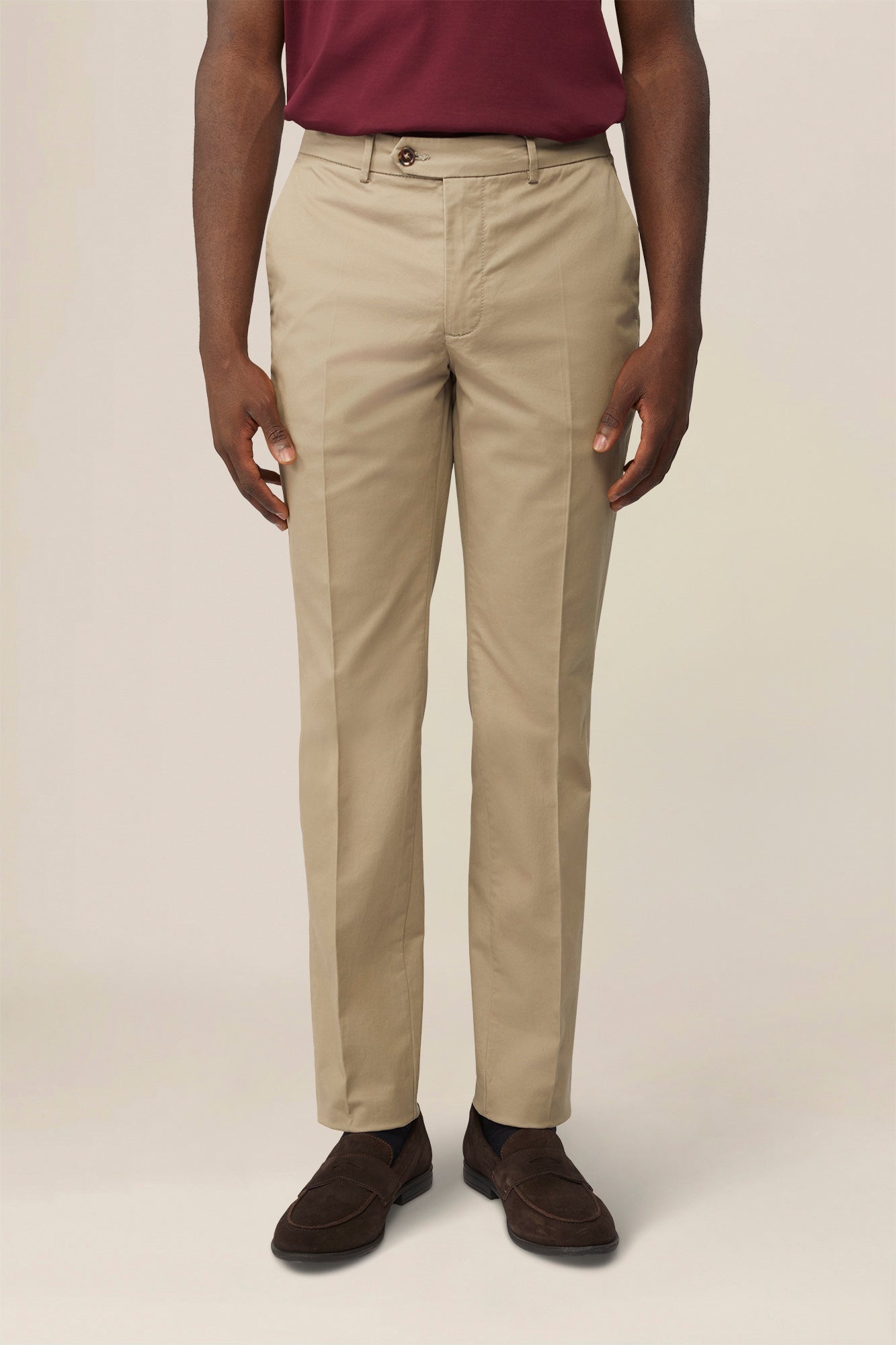 Men's classic regular fit chino trousers