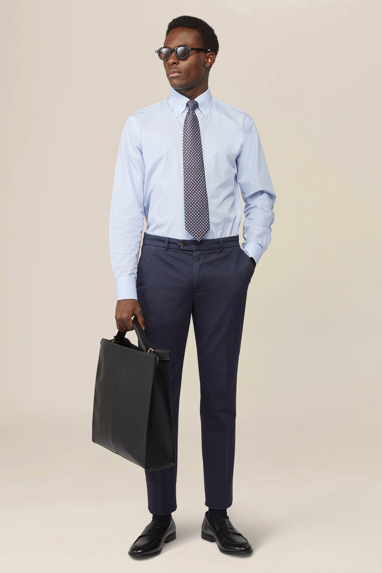 Men's classic regular fit chino trousers