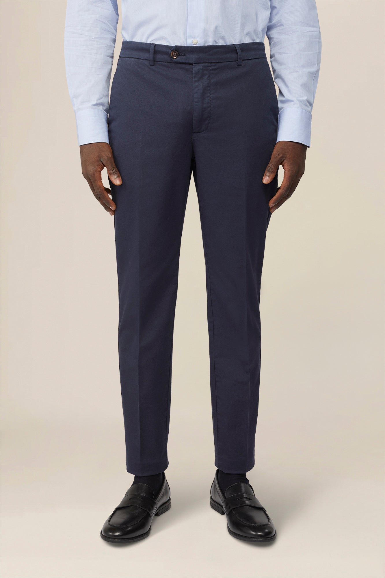 Men's classic regular fit chino trousers
