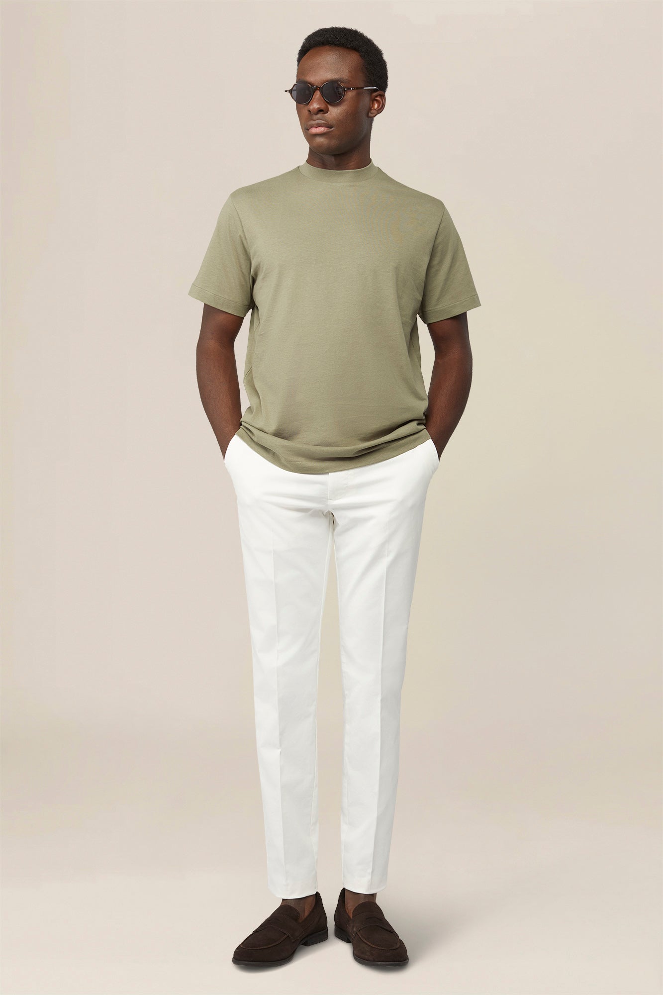 Men's classic regular fit chino trousers