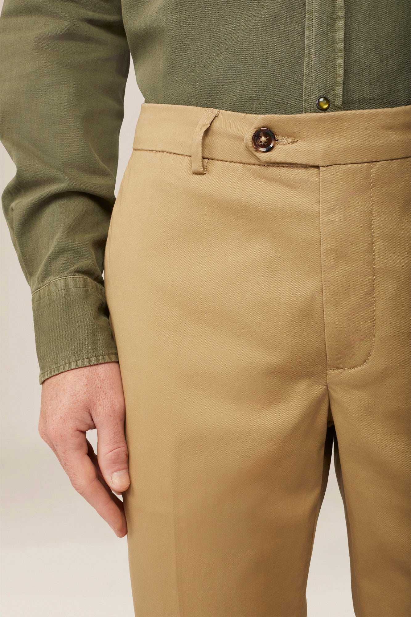 Men's classic regular fit chino trousers