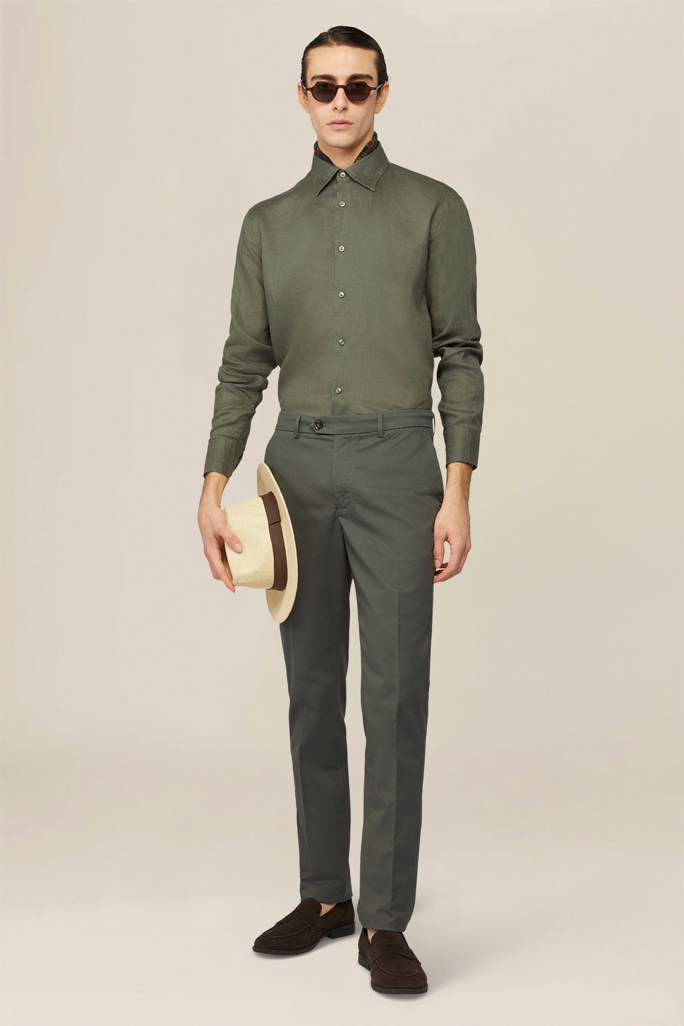 Men's classic regular fit chino trousers