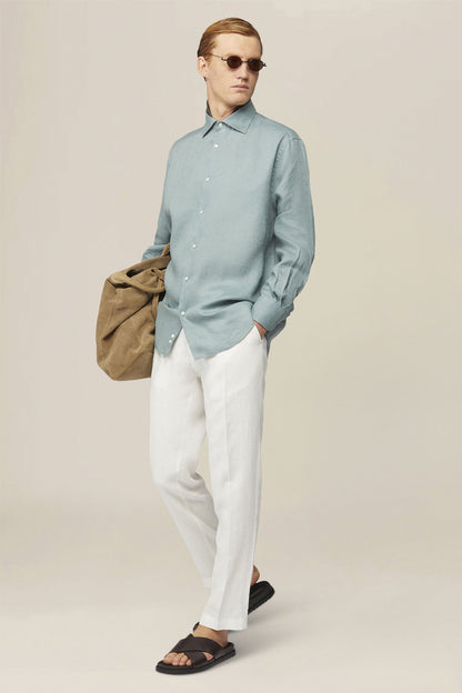 Men's trousers in 100% linen
