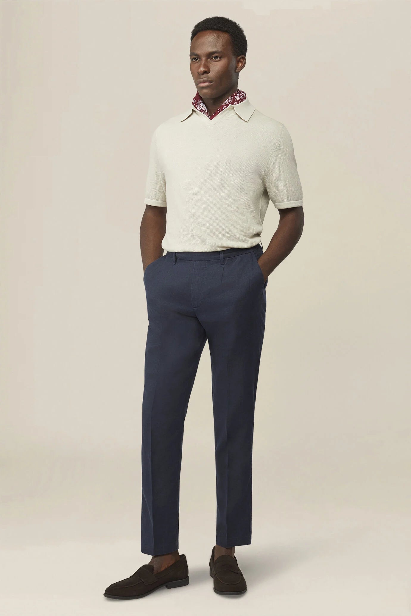 Men's trousers in 100% linen
