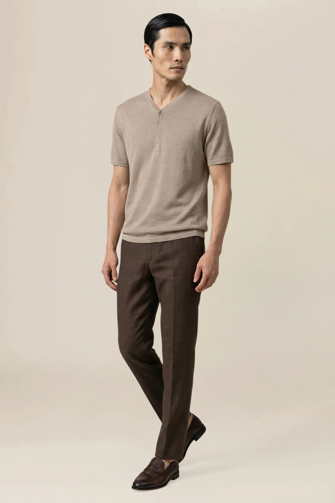 Men's trousers in 100% linen