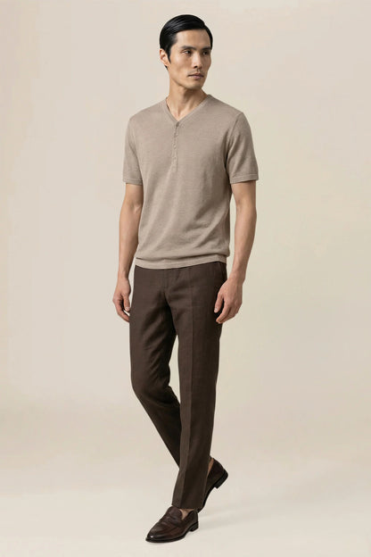 Men's trousers in 100% linen