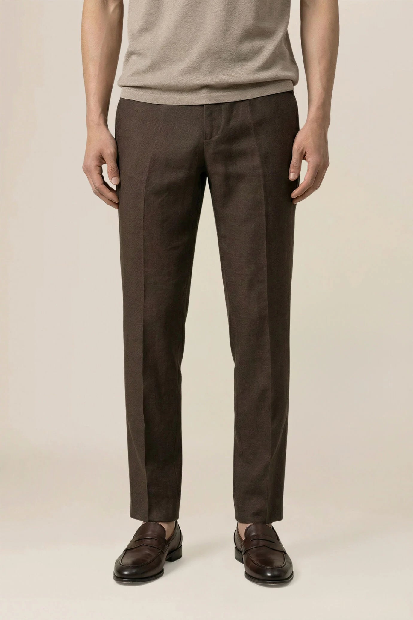 Men's trousers in 100% linen